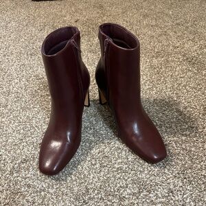 Elegant Burgundy Ankle Booties